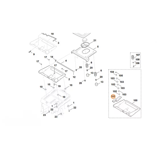 STIHL  Dźwignia zatrzaskowa 6170 763 6000
